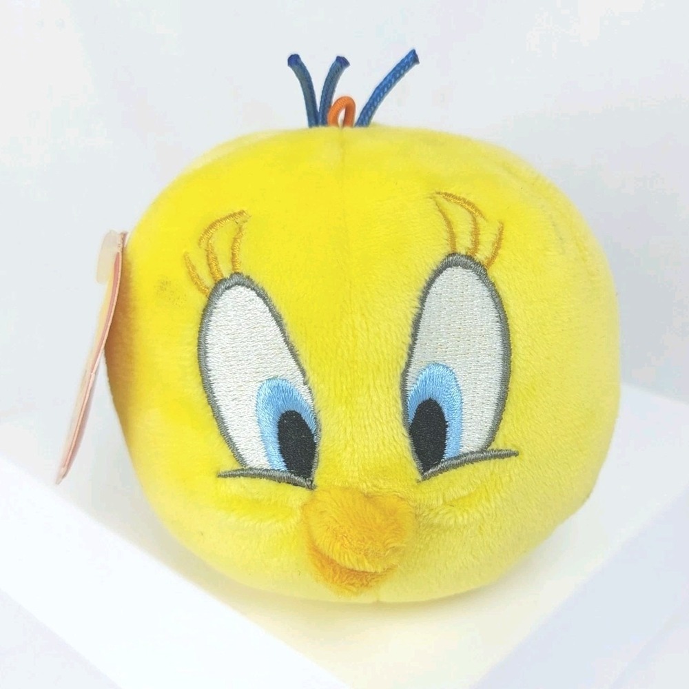 Hallmark Looney Tunes "Tweety" Bird Plush FluffBall Warner Brothers‎ 4" With Tag